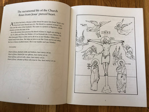 Sacred heart of jesus coloring book â dumb ox publications