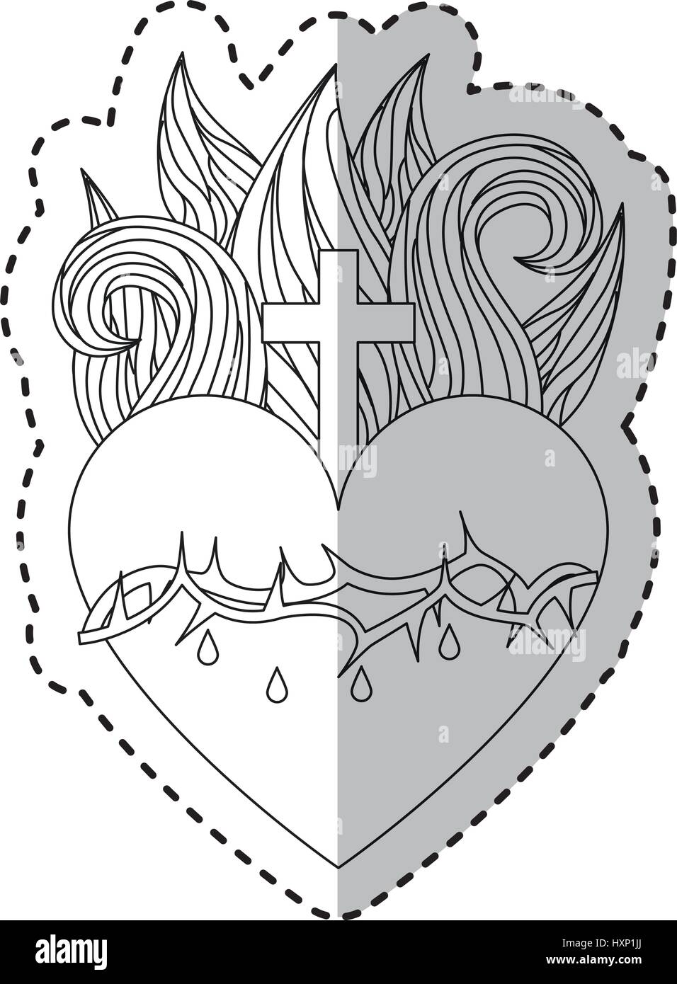 Sacred heart jesus illustration christianity faith religion stock vector images