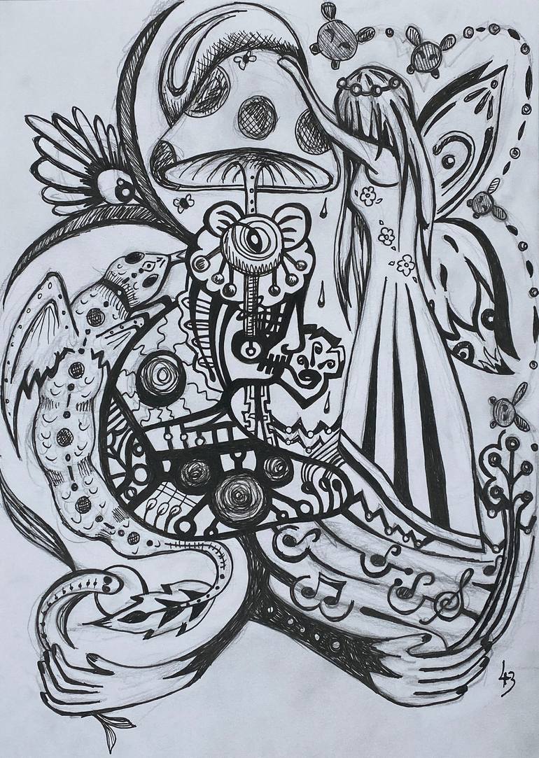 Sacrifice drawing by linda kalasnikova saatchi art