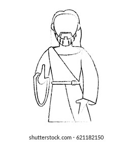 Jesus christ devotion sacrifice sketch stock vector royalty free