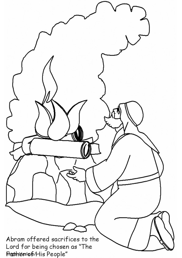 Abraham and sarah coloring page