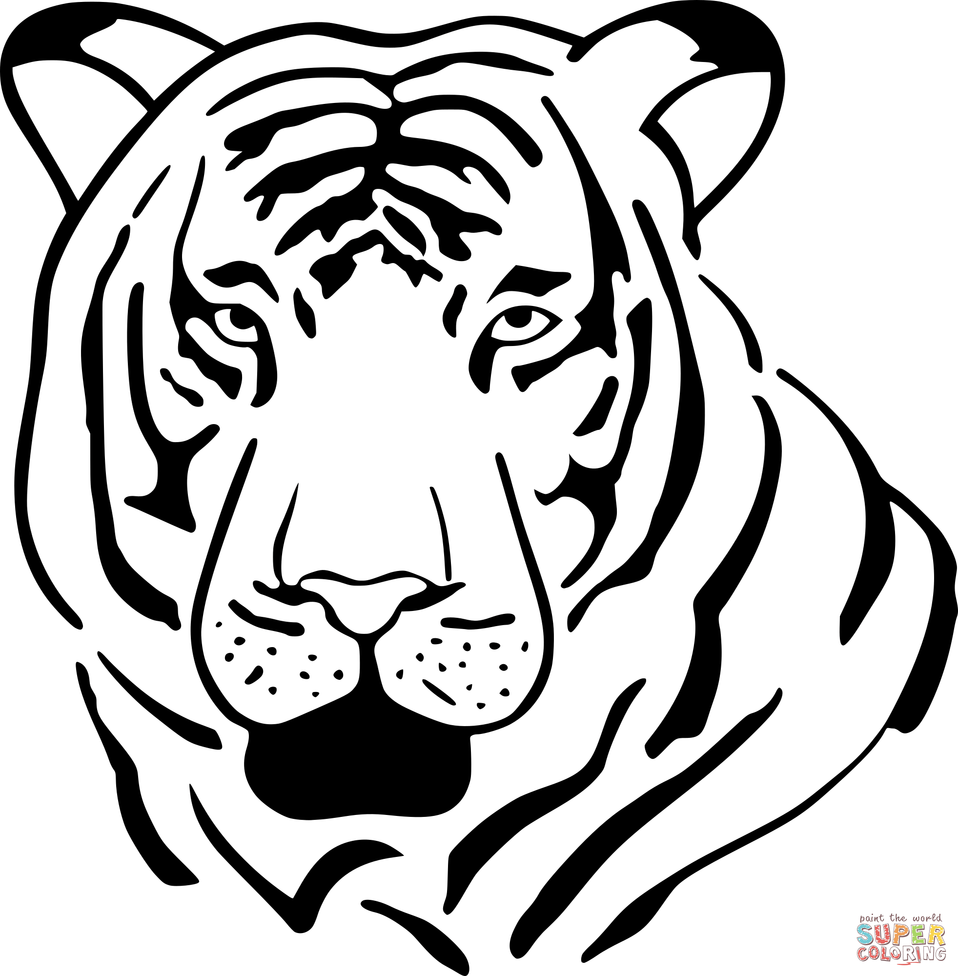 Sad looking tiger coloring page free printable coloring pages