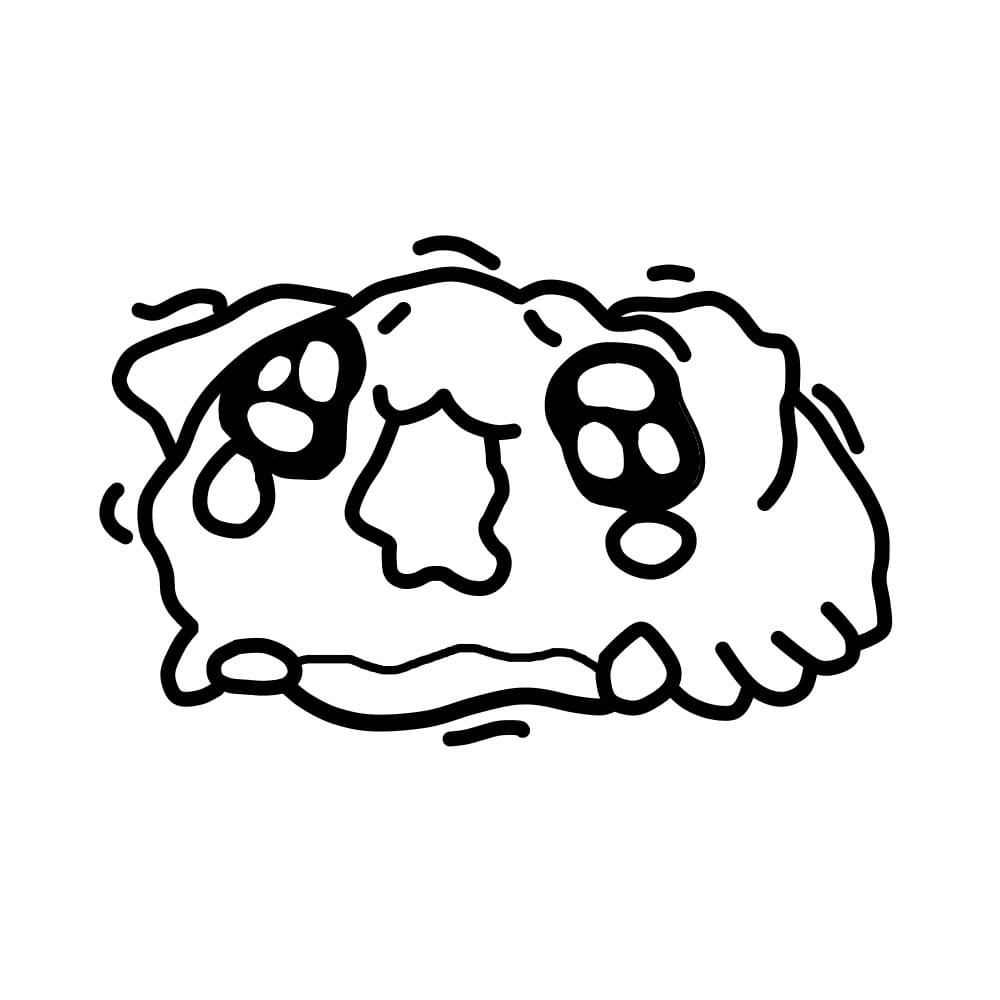 Sad bugcat capoo coloring page