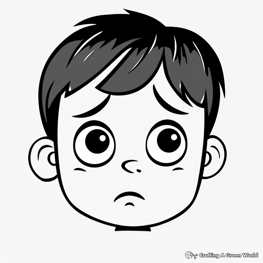 Sad face coloring pages