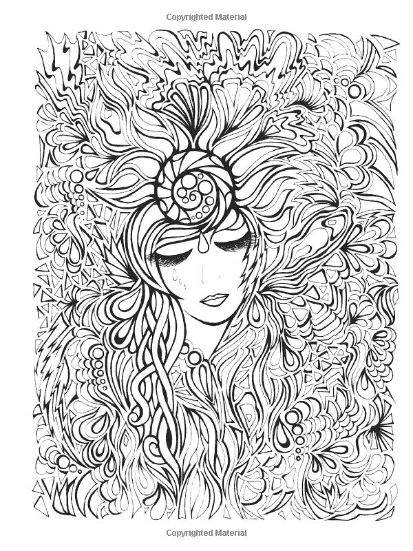 Flower face woman