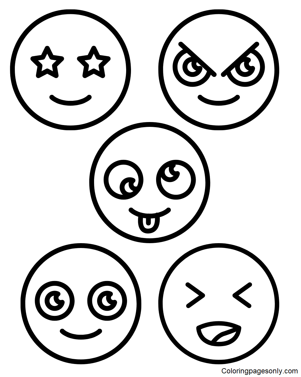 Emotions coloring pages printable for free download