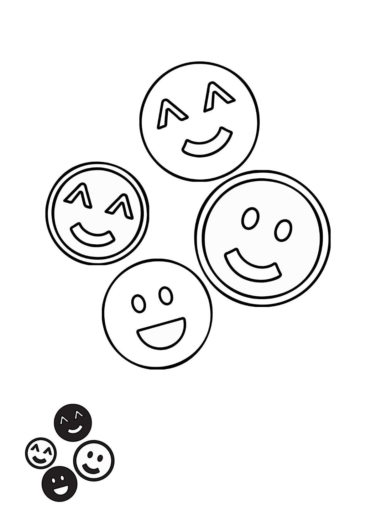 Free face coloring page s examples