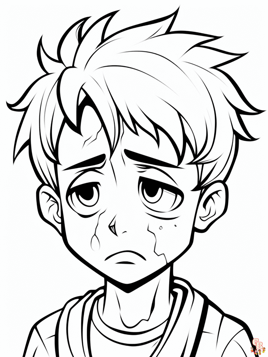 Printable sad coloring pages free for kids and adults
