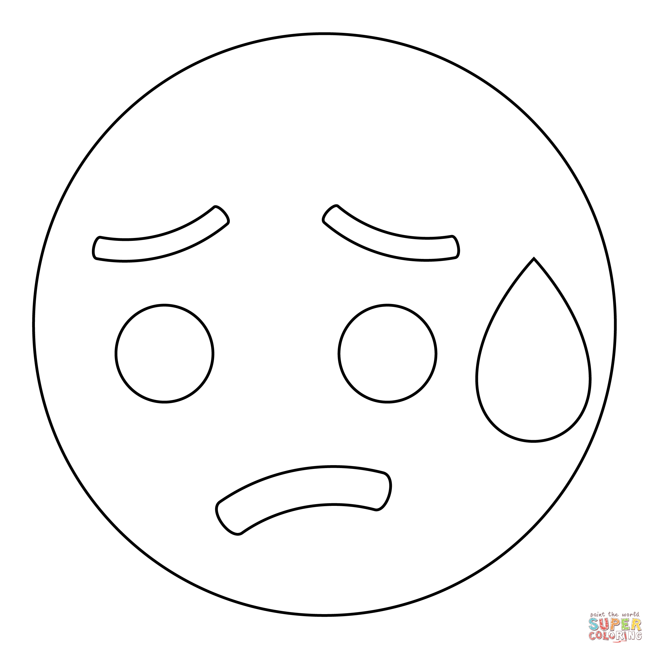 Sad but relieved face coloring page free printable coloring pages