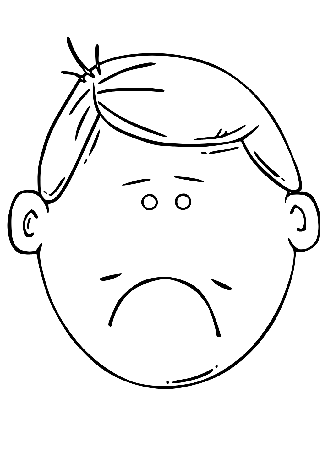 Free printable sad face coloring page sheet and picture for adults and kids girls and boys