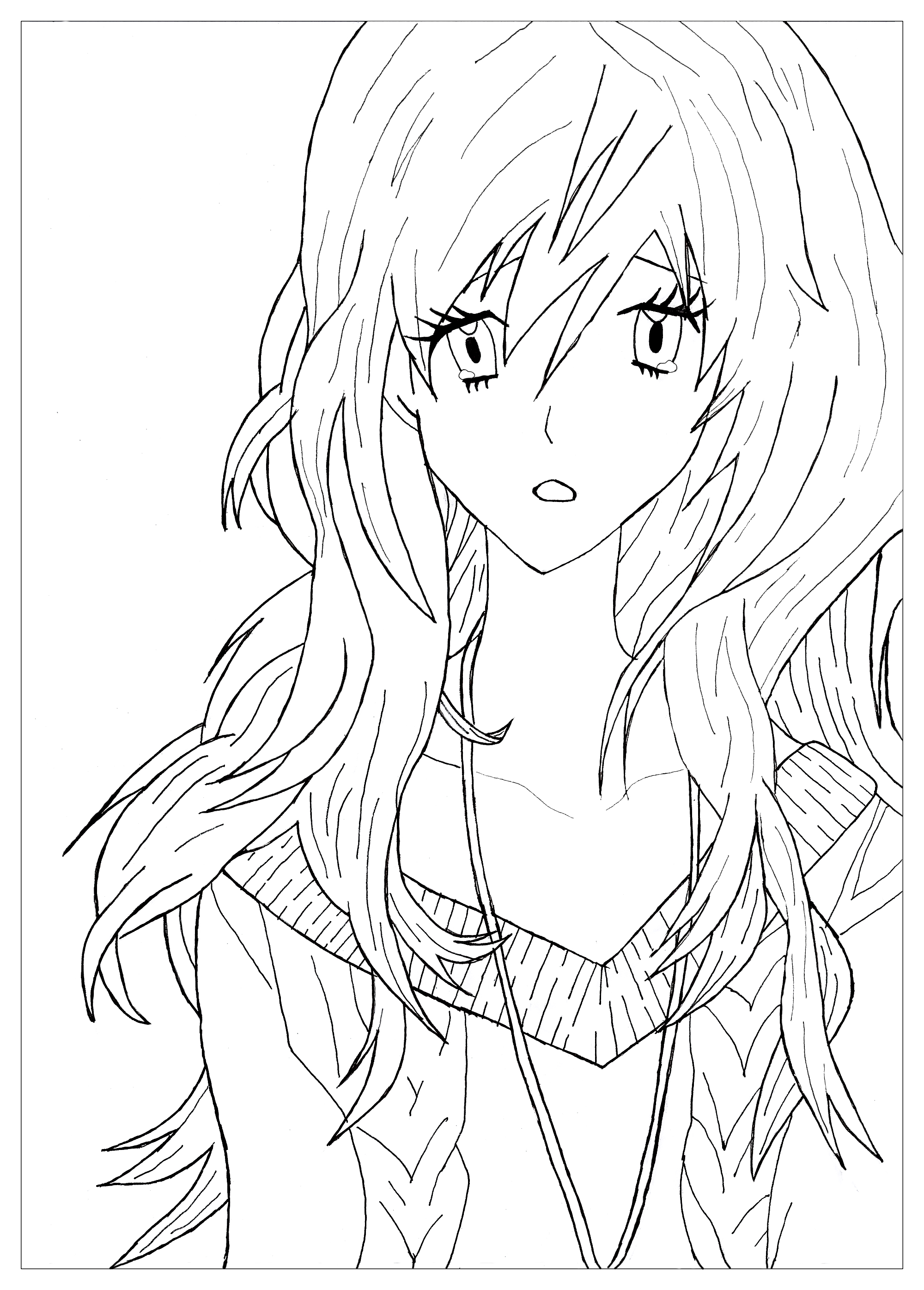 Manga sad girl