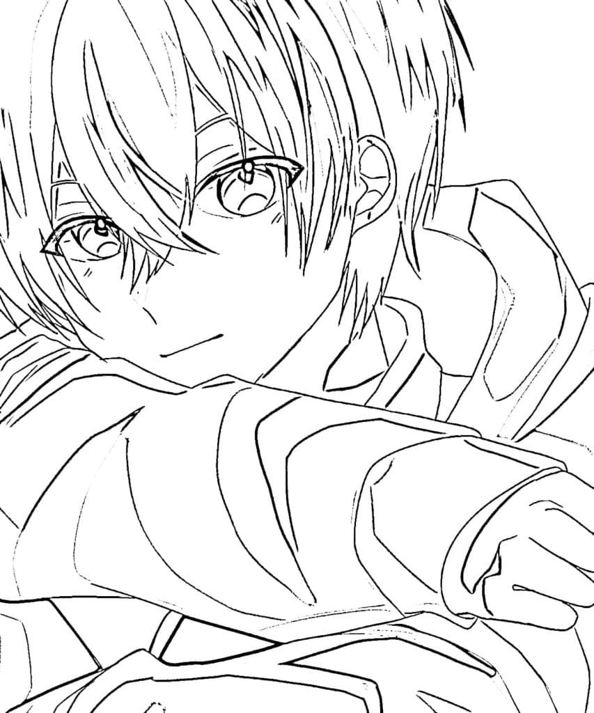 Sad boy strawberry prince coloring page