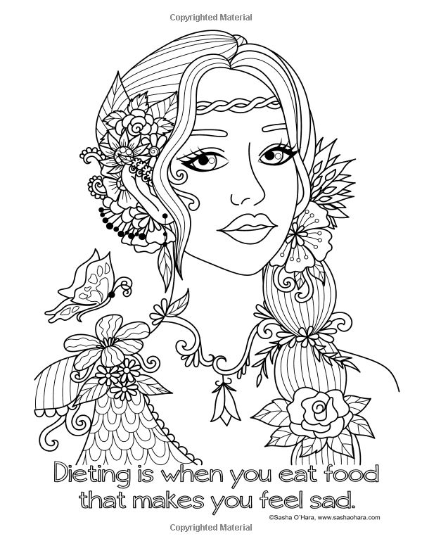 Color me hangry an irreverent adult coloring book about food and dieting free adult coloring pages cute coloring pages coloring pages
