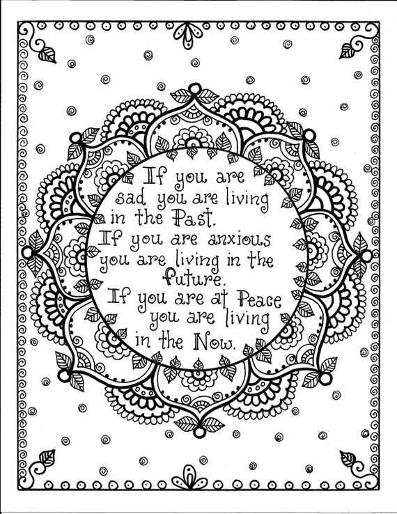 Pages instant download be brave coloring book inspirational art to color