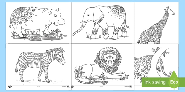 Safari mindfulness louring sheets teacher made