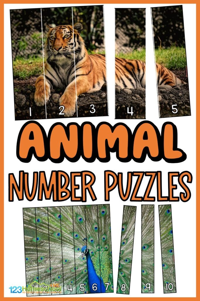 Ð free printable animal puzzles number sequencing game