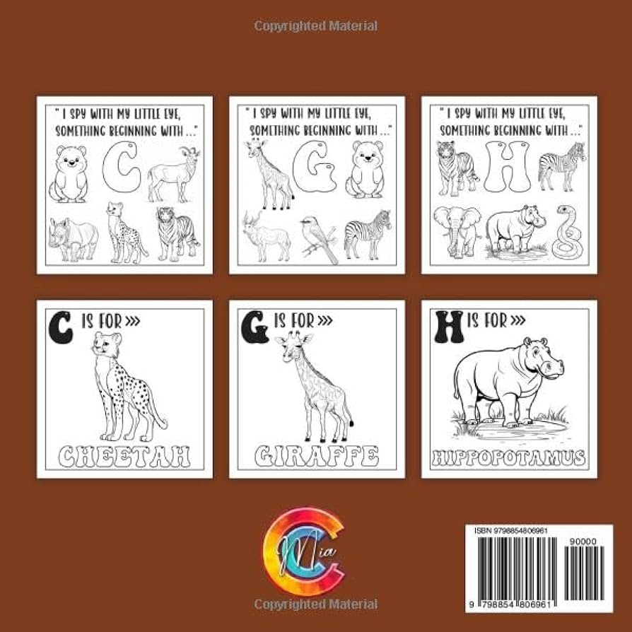 Search and find safari animals i spy book for kids ages