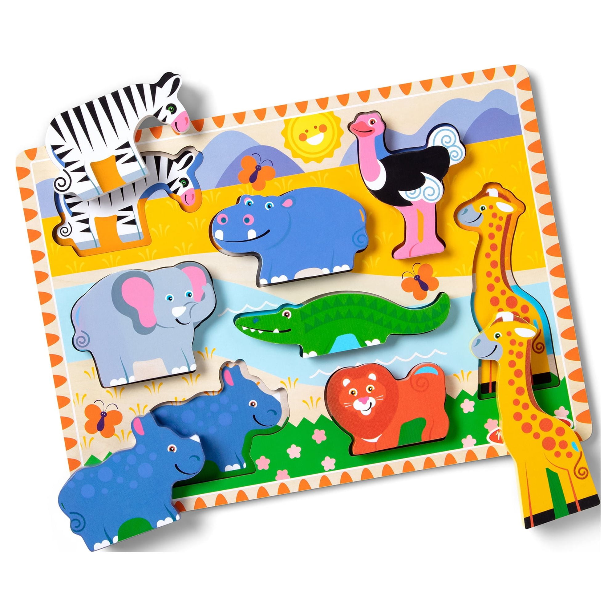 Melissa doug safari wooden chunky puzzle