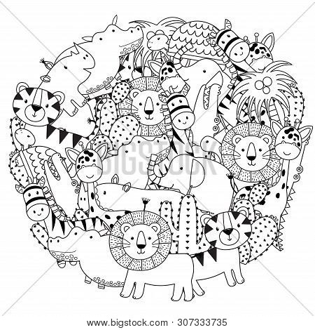 Circle shape coloring vector photo free trial bigstock