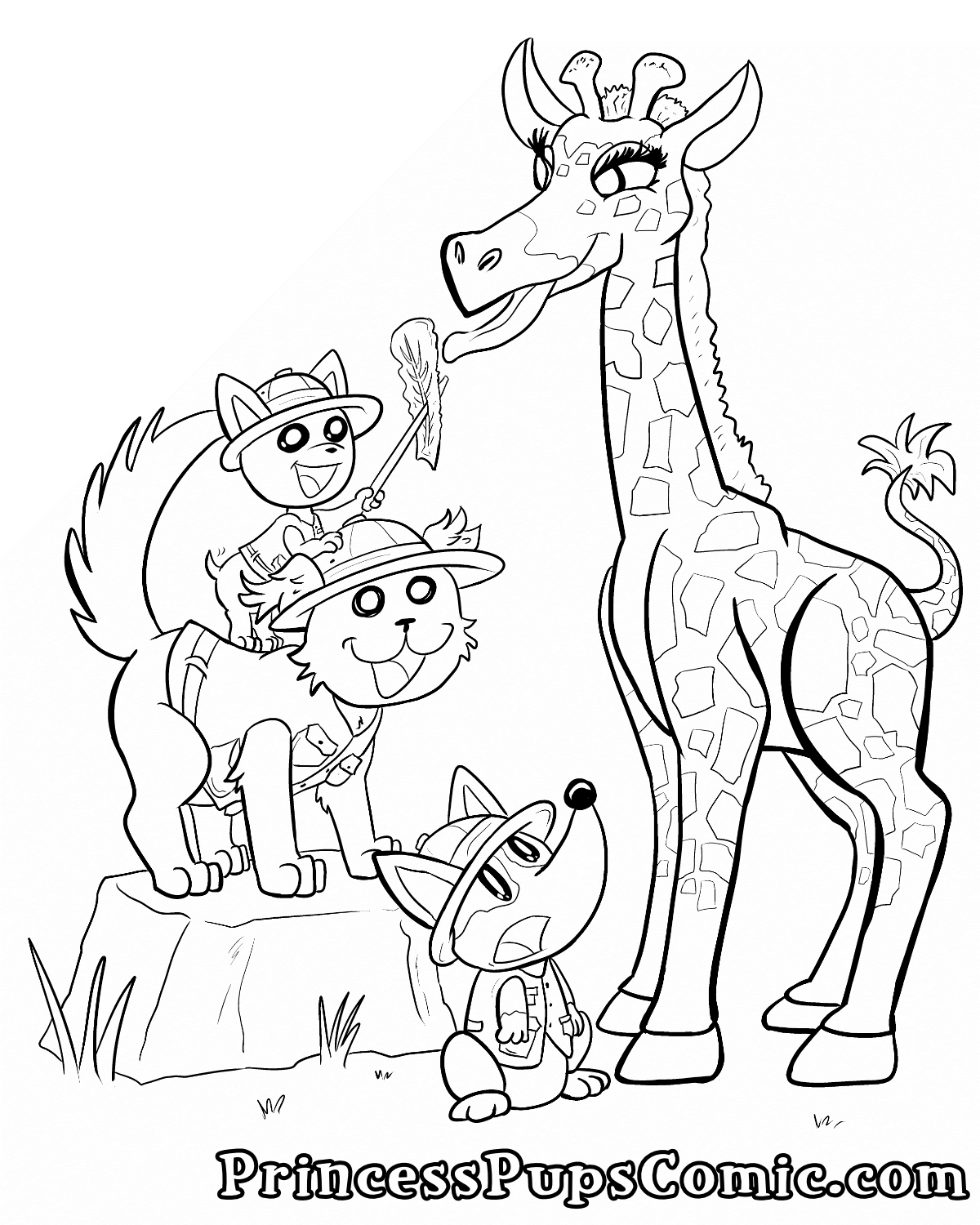 Safari animal pals coloring