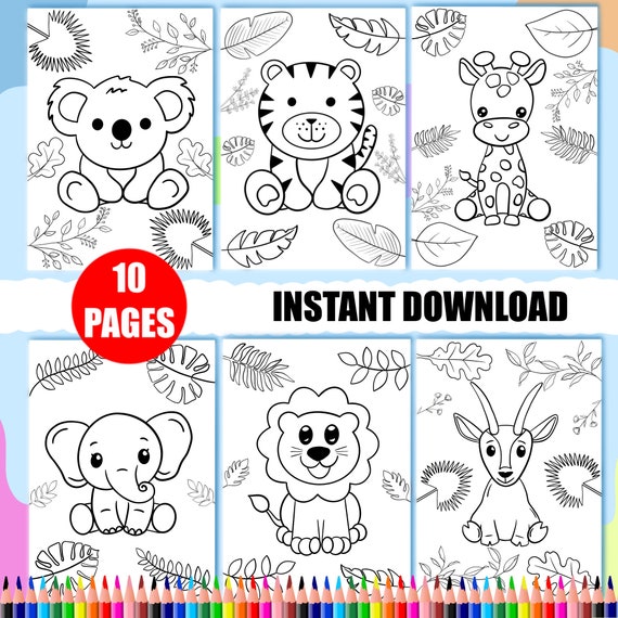 Printable safari animals coloring pages for kids animals coloring books printable animal prints coloring kids coloring pages download now