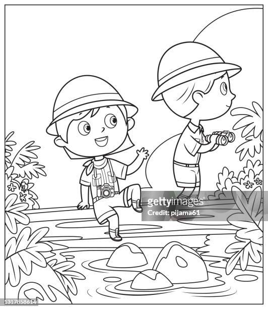 Safari loring pages stock photos high