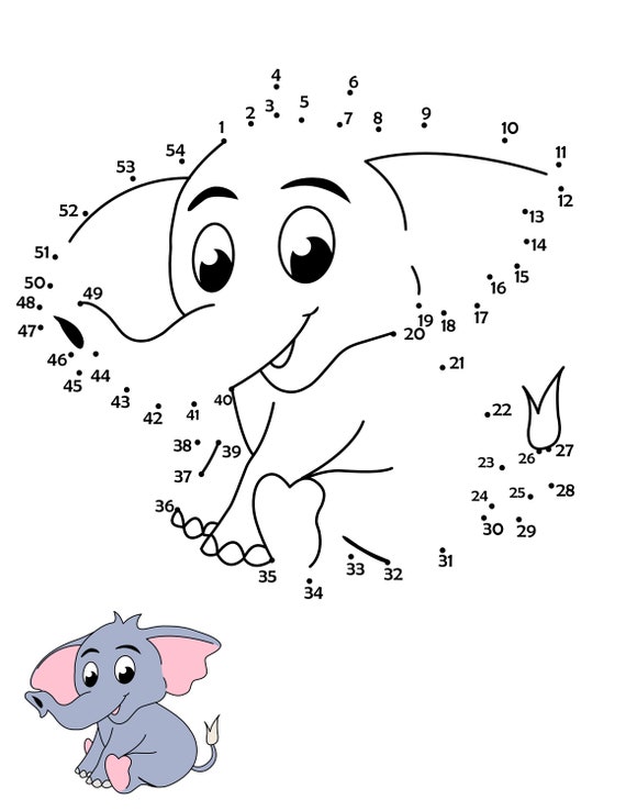 Printable dot to dot animal safari coloring pages dot to dot activities for kids
