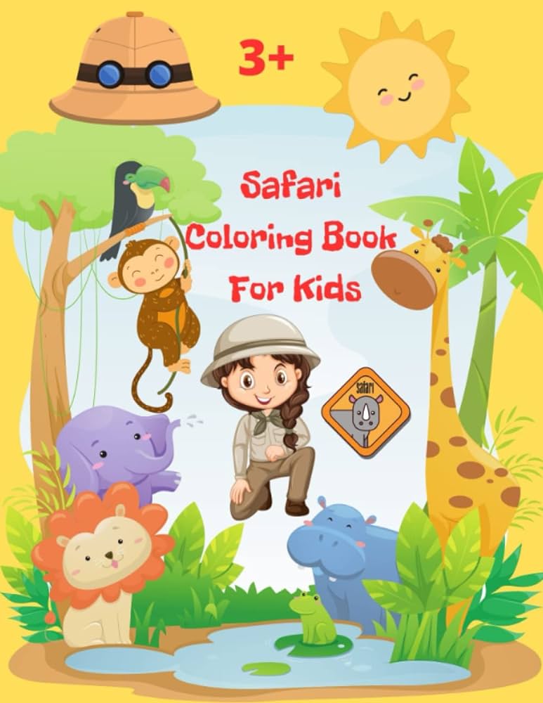 Safari africa coloring book wild animals from africa for kids klapa piotr books