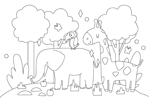 Safari coloring images