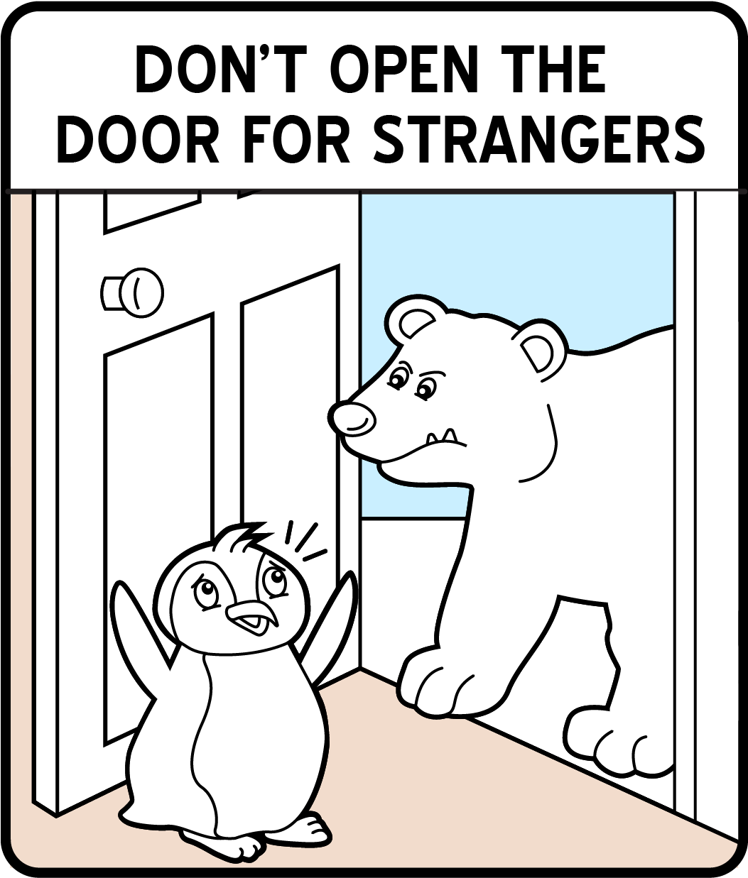 Safety sign coloring pages for kids blog