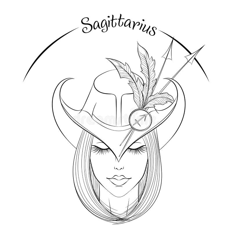 Sagittarius coloring stock illustrations â sagittarius coloring stock illustrations vectors clipart
