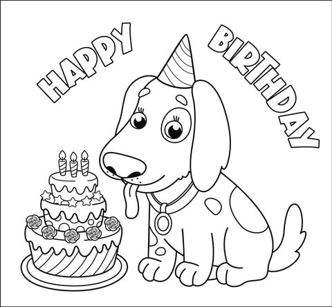 Birthday coloring pages printables for kids