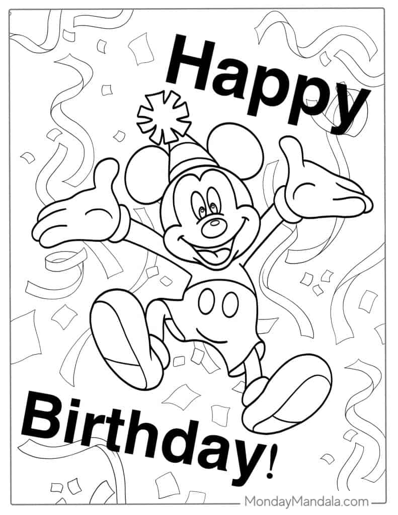 Mickey mouse coloring pages free pdf printables