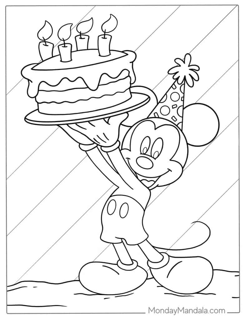 Mickey mouse coloring pages free pdf printables