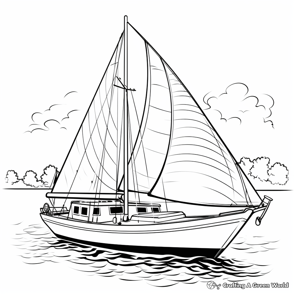 Sailboat coloring pages