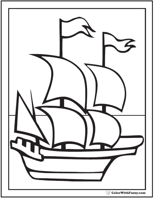 Mayflower coloring page