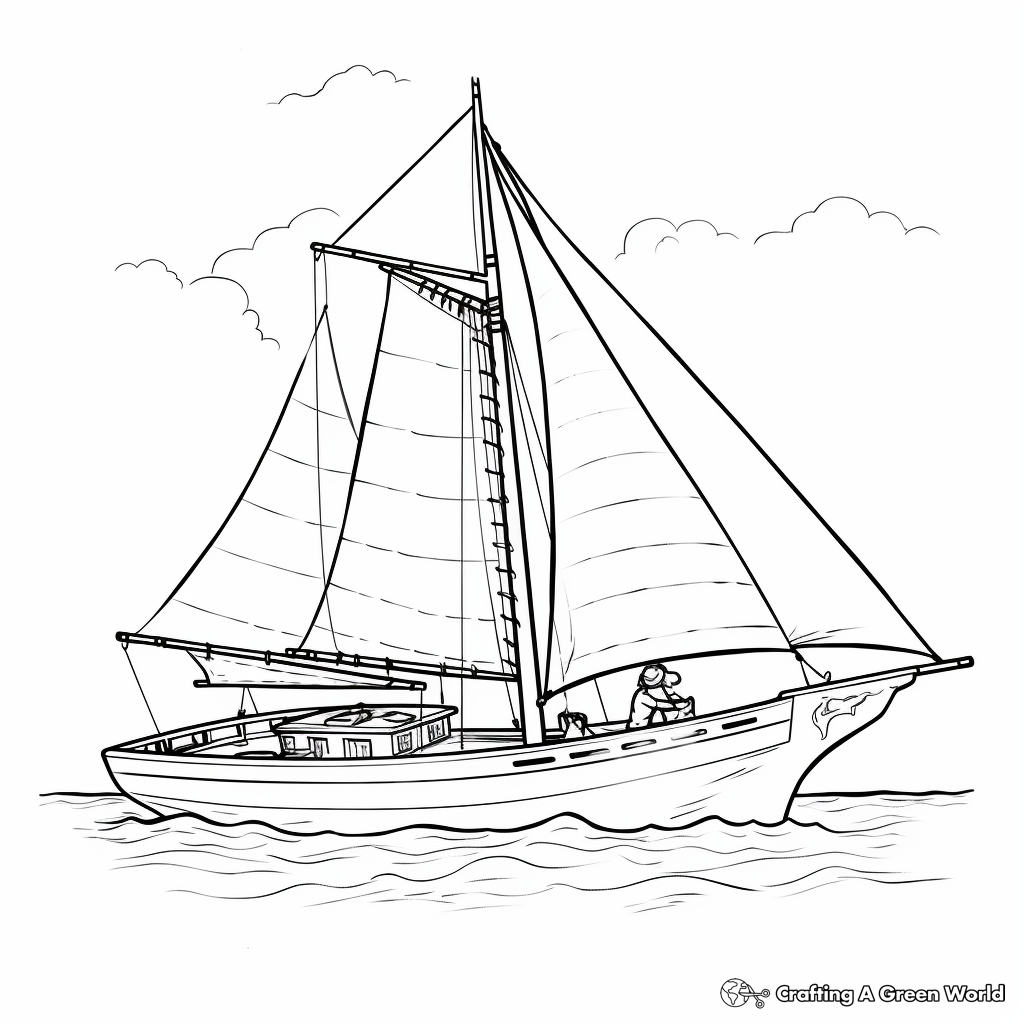 Sailboat coloring pages
