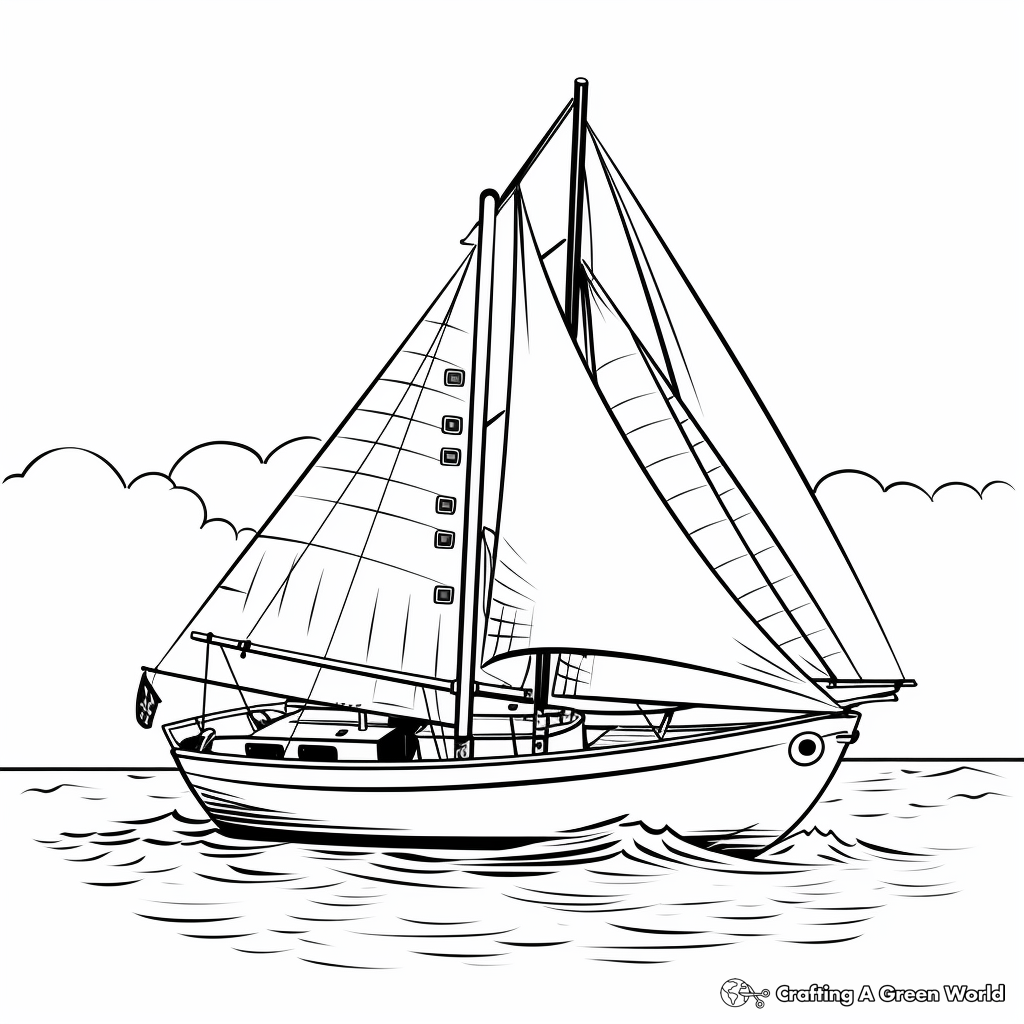 Sailboat coloring pages
