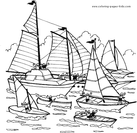 Boat coloring page