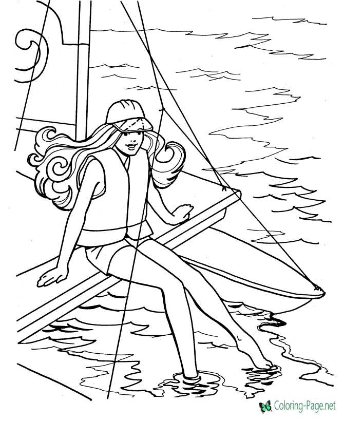 Girl on sailboat