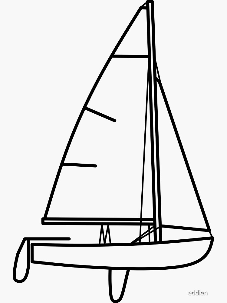Flying junior sailing dinghy sticker for sale by eddien