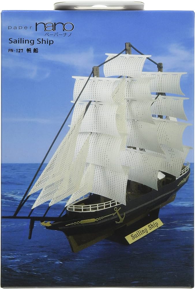 Paper nano sailing ship building set toys games