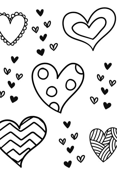 Valentine heart coloring pages
