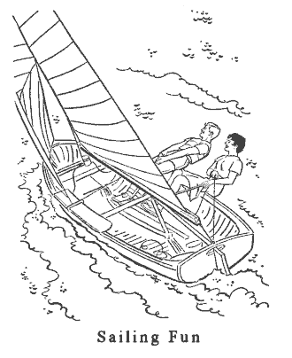 Coloring pages of boats