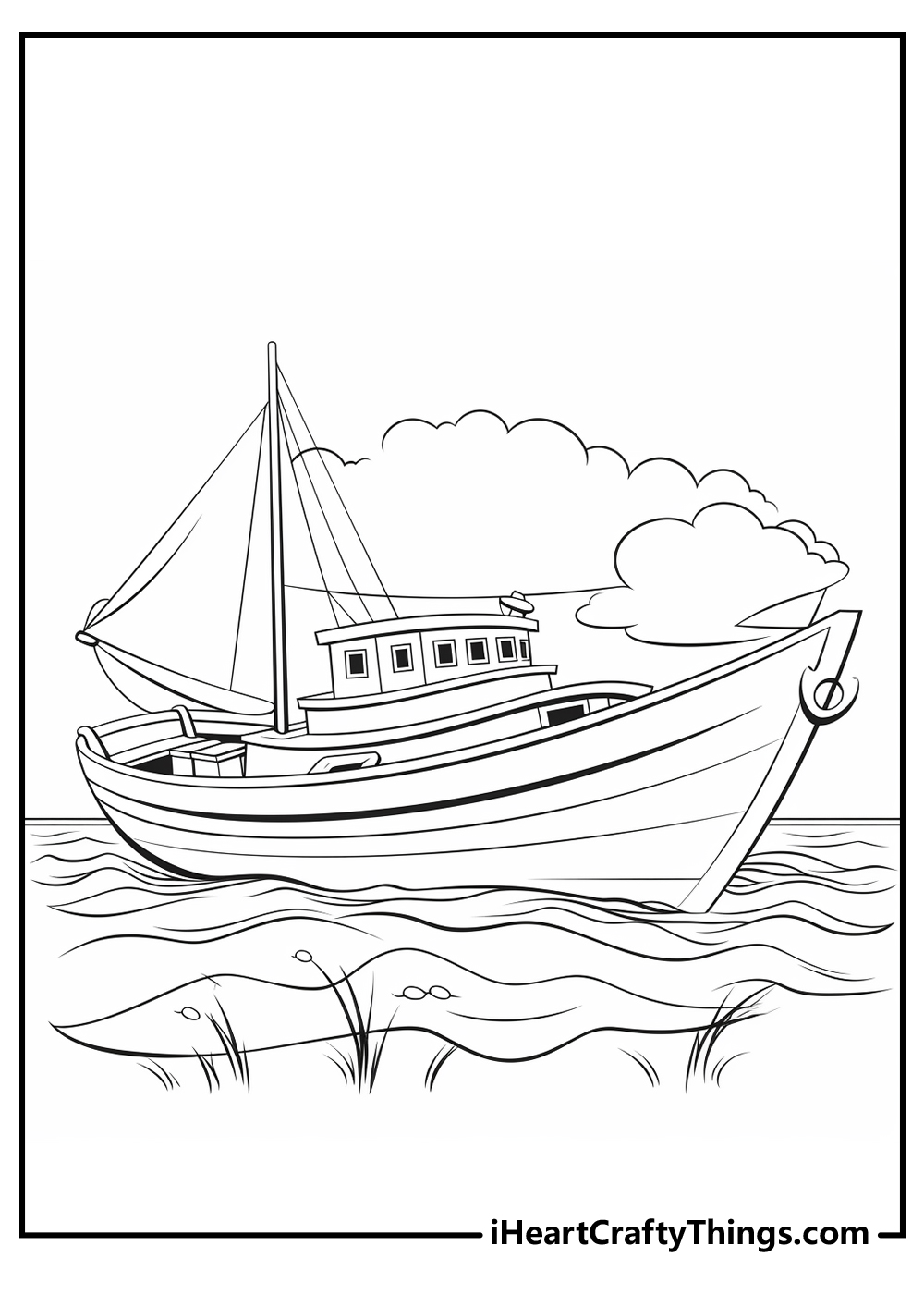 Ships and boats coloring pages updated