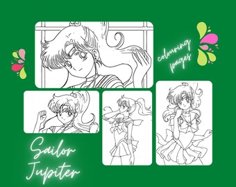 Sailor jupiter colouring pages digital download