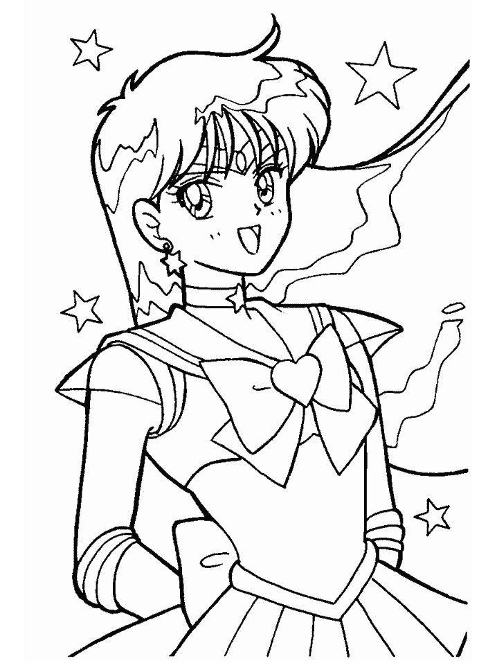 Sailor mars coloring pages