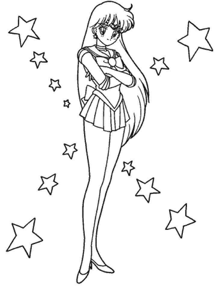 Sailor mars coloring pages