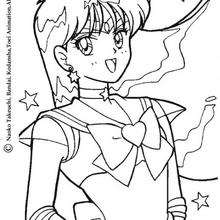 Sailor mars portrait coloring pages