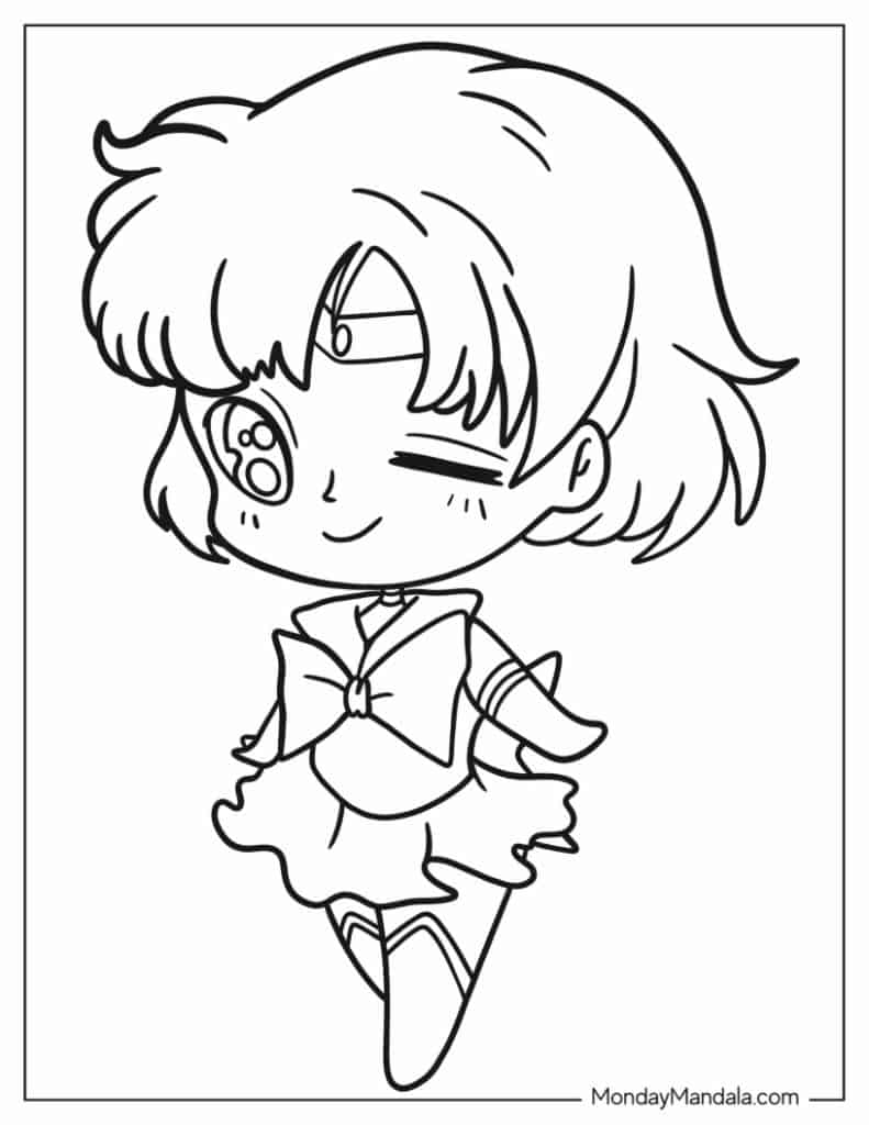 Sailor moon coloring pages free pdf printables